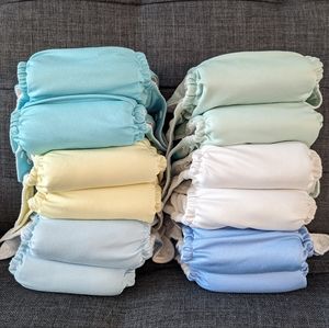 Set of 12 Charlie Banana Cloth Pocket Diapers | Size Small, Newborn to 6 months